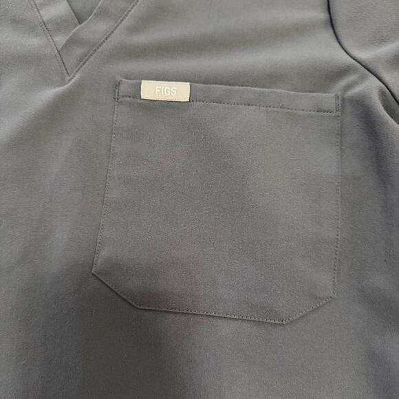 Figs Catarina scrub top PO #5854 Gray sz XXS nurse professional workwear medical - Picture 8 of 9